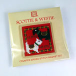 Crafts, Cross Stitch Magnet Kit, Scottie & Westie